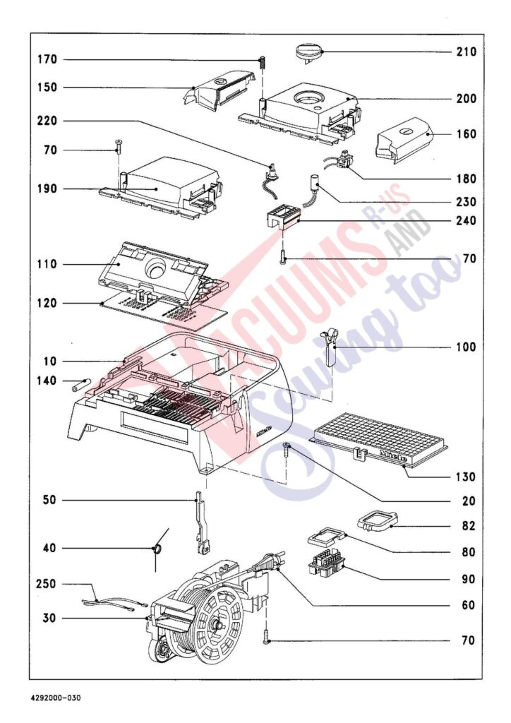 Miele S312I exploded schematic diagram (page 3)