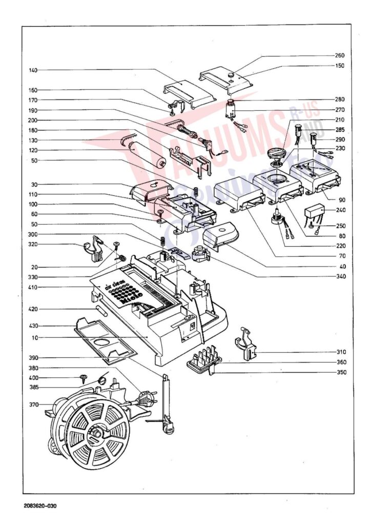 Miele S276I exploded schematic diagram (page 3)