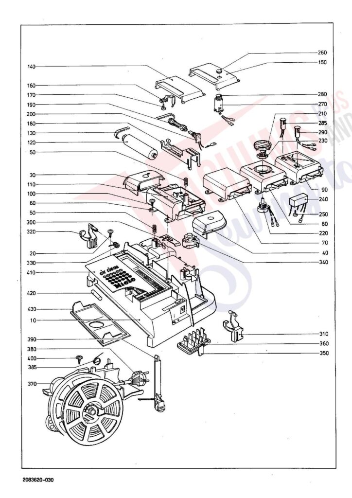 Miele S275I exploded schematic diagram (page 3)