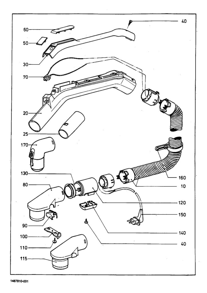 Miele S019 exploded schematic diagram (page 3)