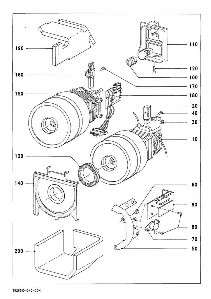 Miele S410I exploded schematic diagram (page 4)