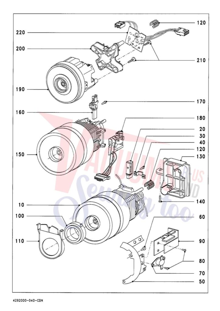Miele S318I exploded schematic diagram (page 4)