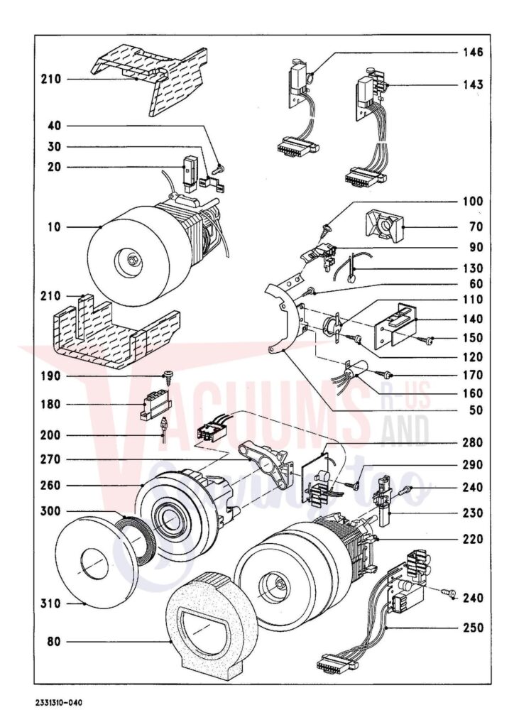 Miele S256I exploded schematic diagram (page 4)