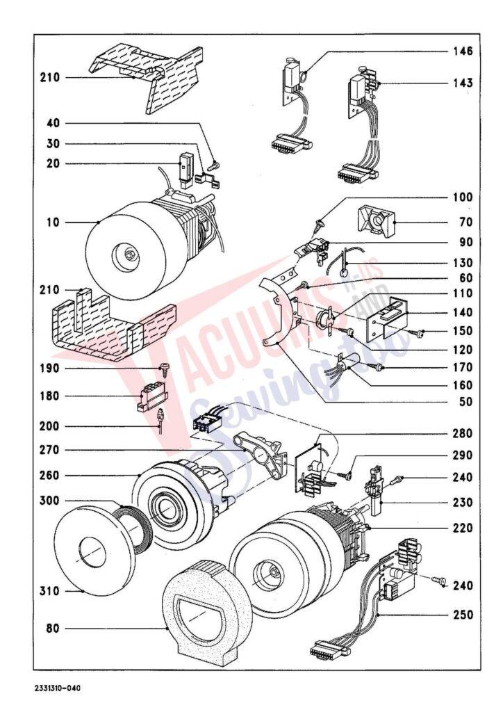 Miele S255I exploded schematic diagram (page 4)