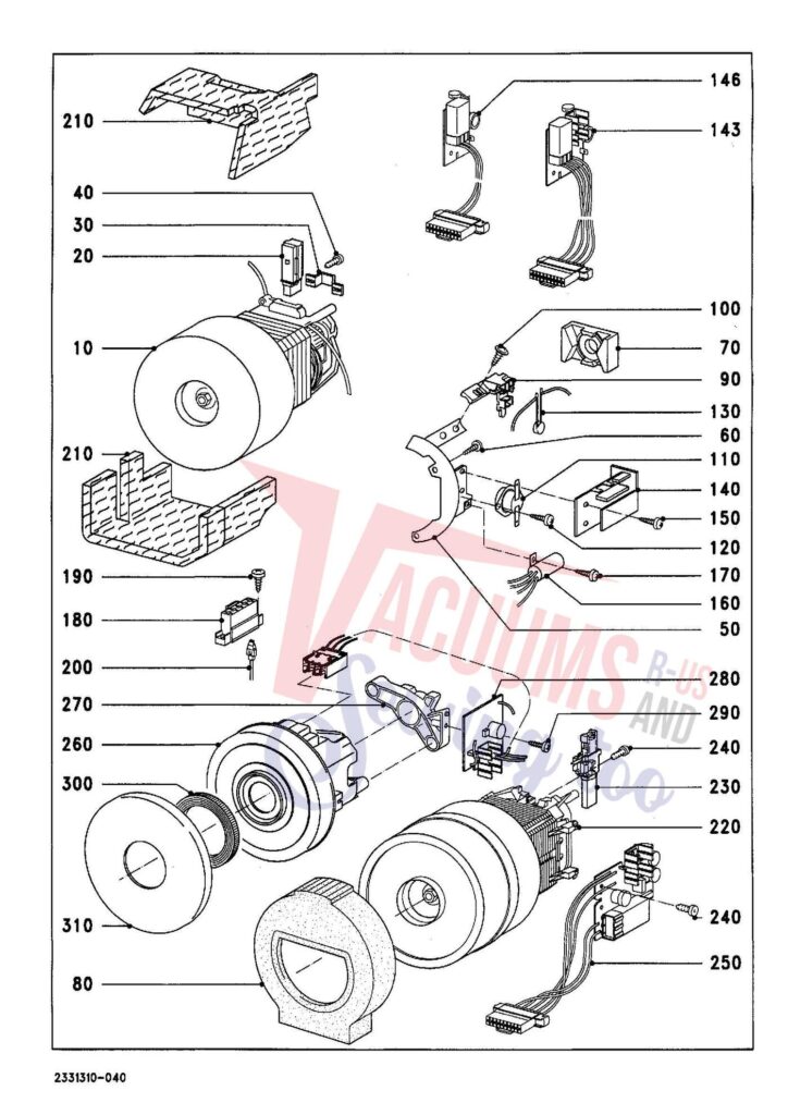 Miele S252I exploded schematic diagram (page 4)