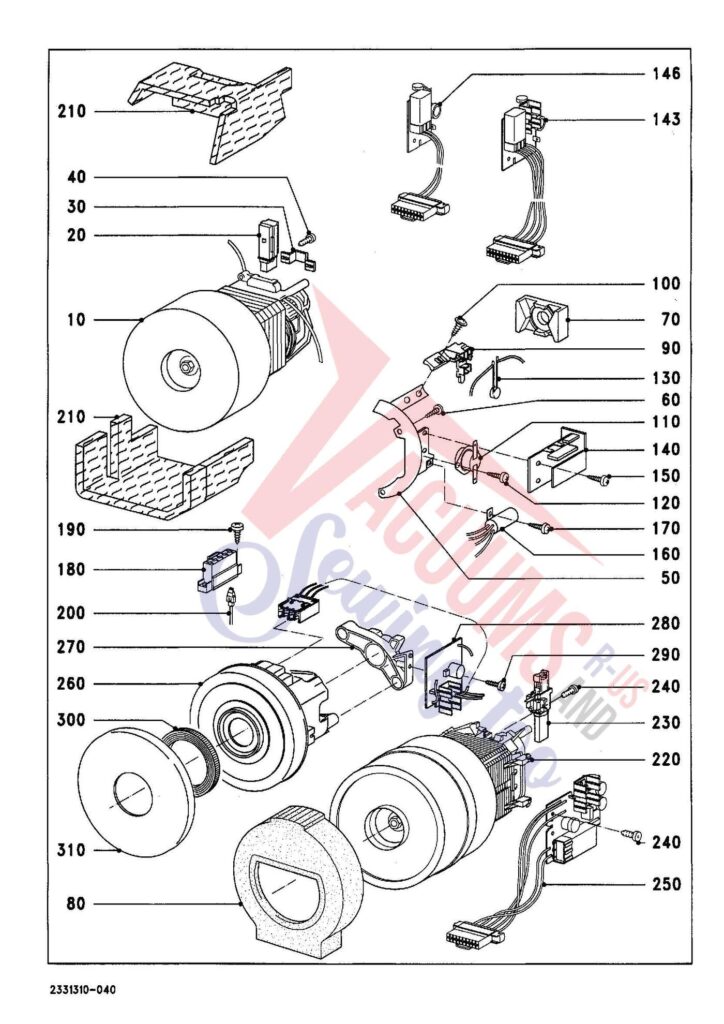 Miele S251G exploded schematic diagram (page 4)