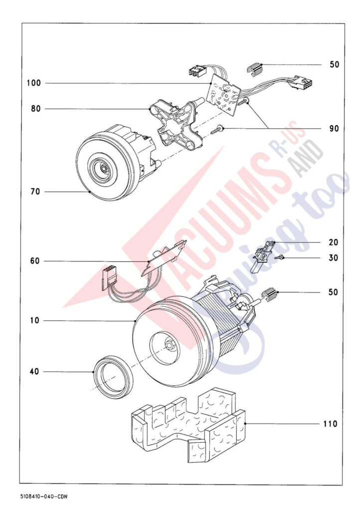 Miele S526 exploded schematic diagram (page 4)