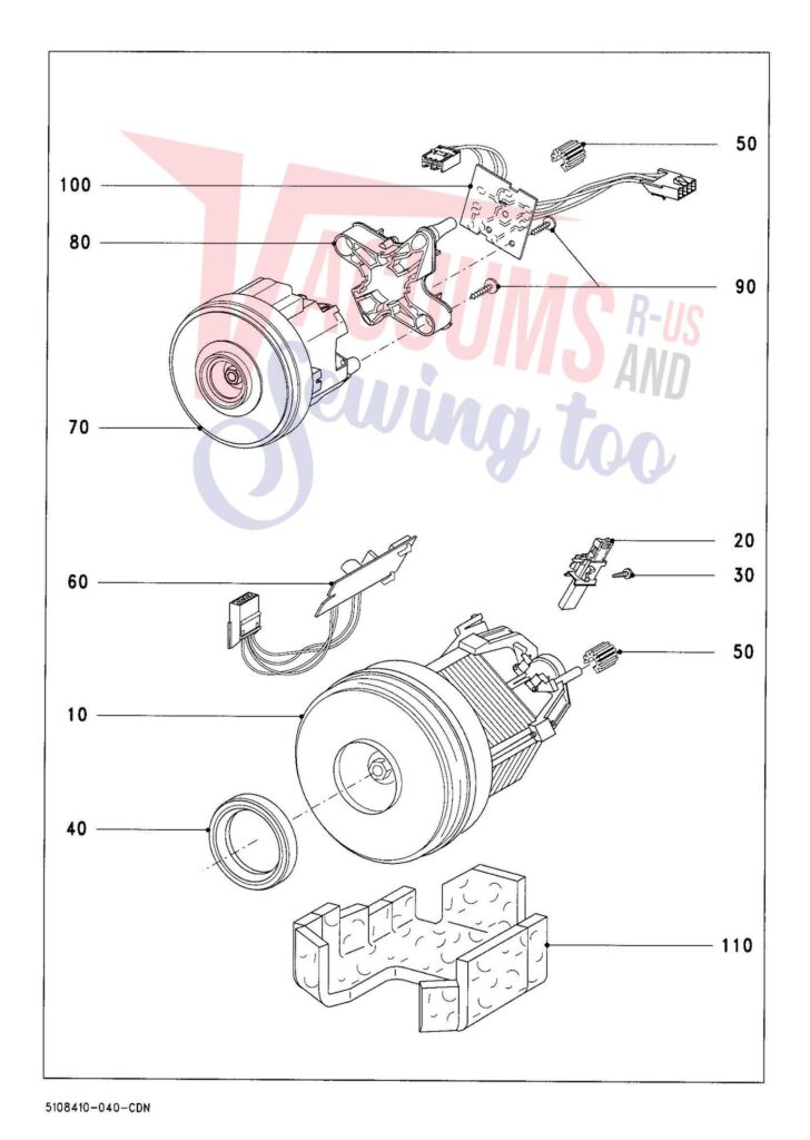 Miele S528 exploded schematic diagram (page 4)