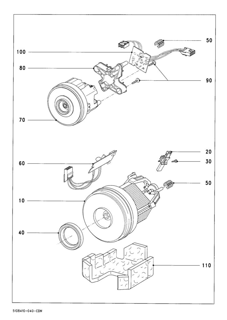 Miele S518 exploded schematic diagram (page 4)