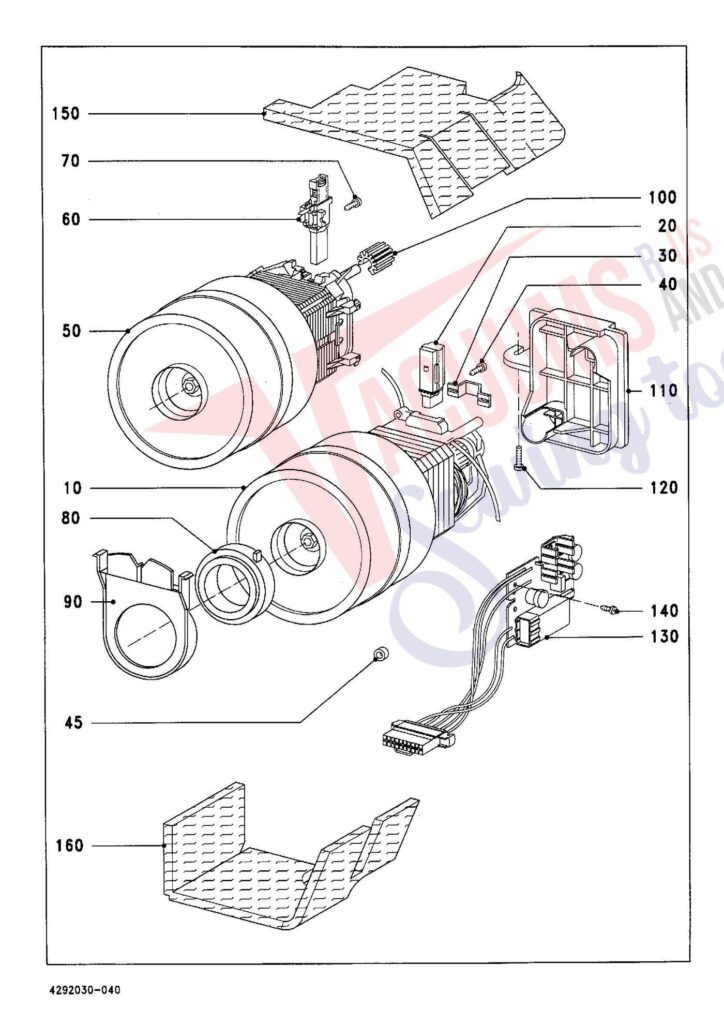 Miele S342I exploded schematic diagram (page 4)
