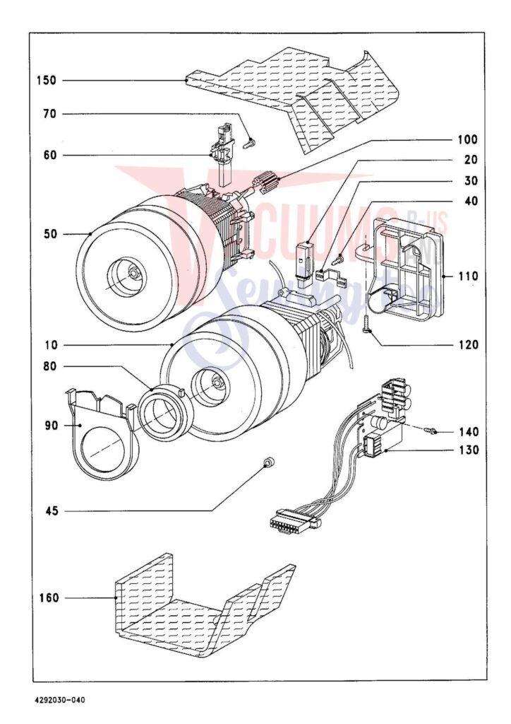 Miele S347I exploded schematic diagram (page 4)