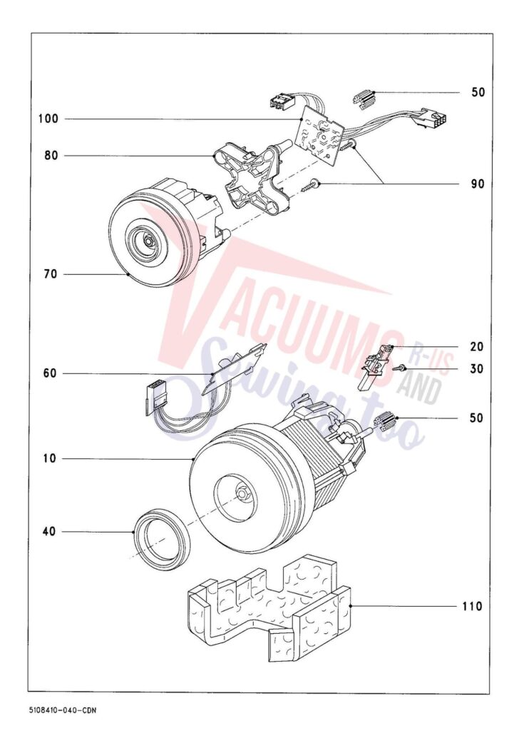 Miele S544 exploded schematic diagram (page 4)