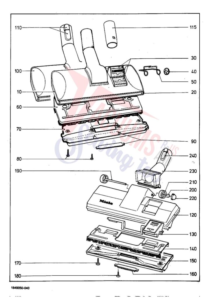 Miele S135 exploded schematic diagram (page 4)