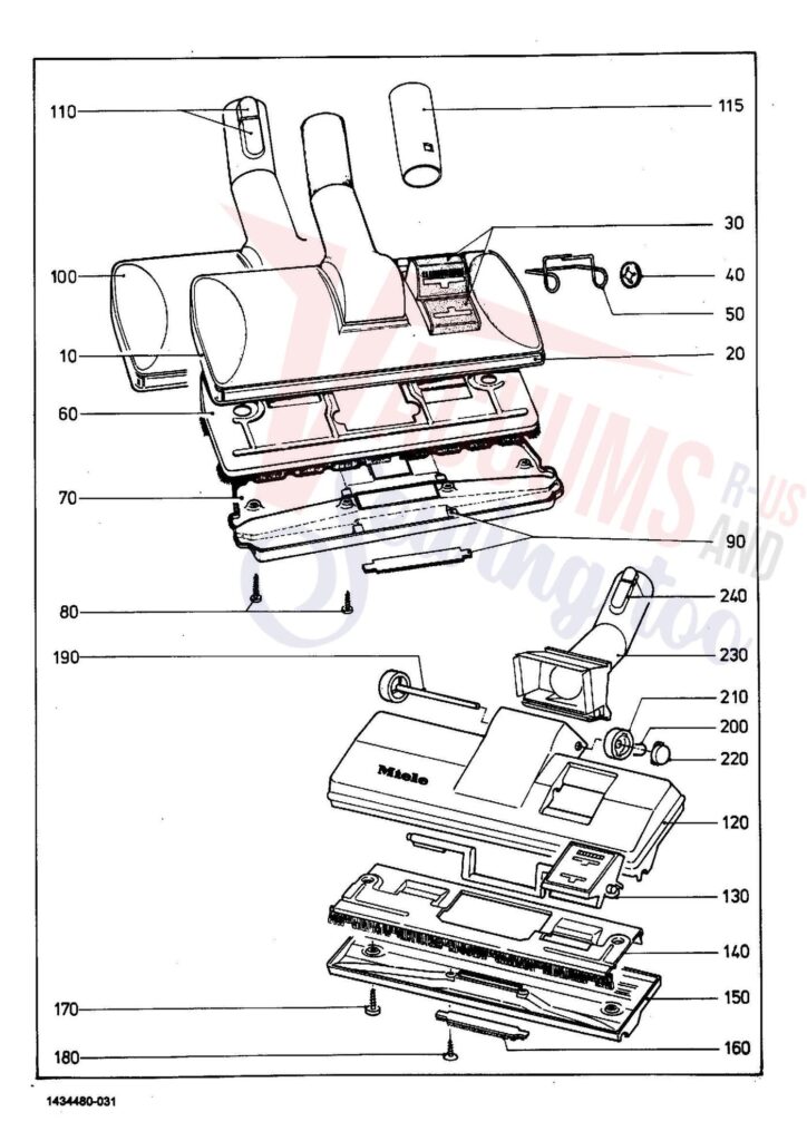 Miele S129 exploded schematic diagram (page 4)