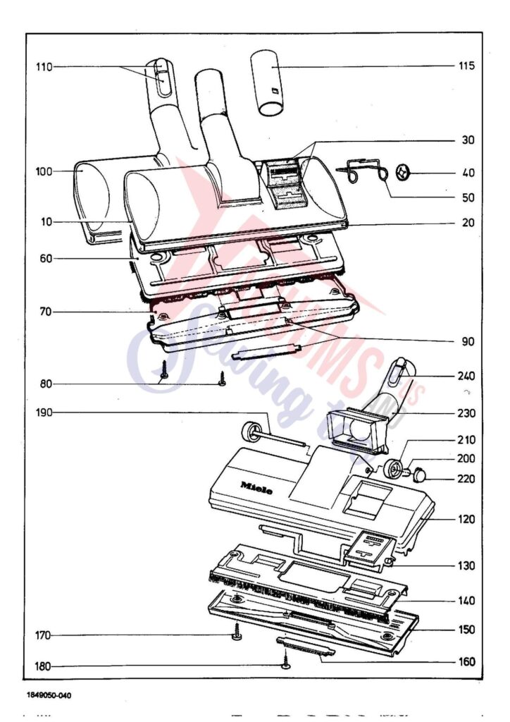 Miele S125 exploded schematic diagram (page 4)
