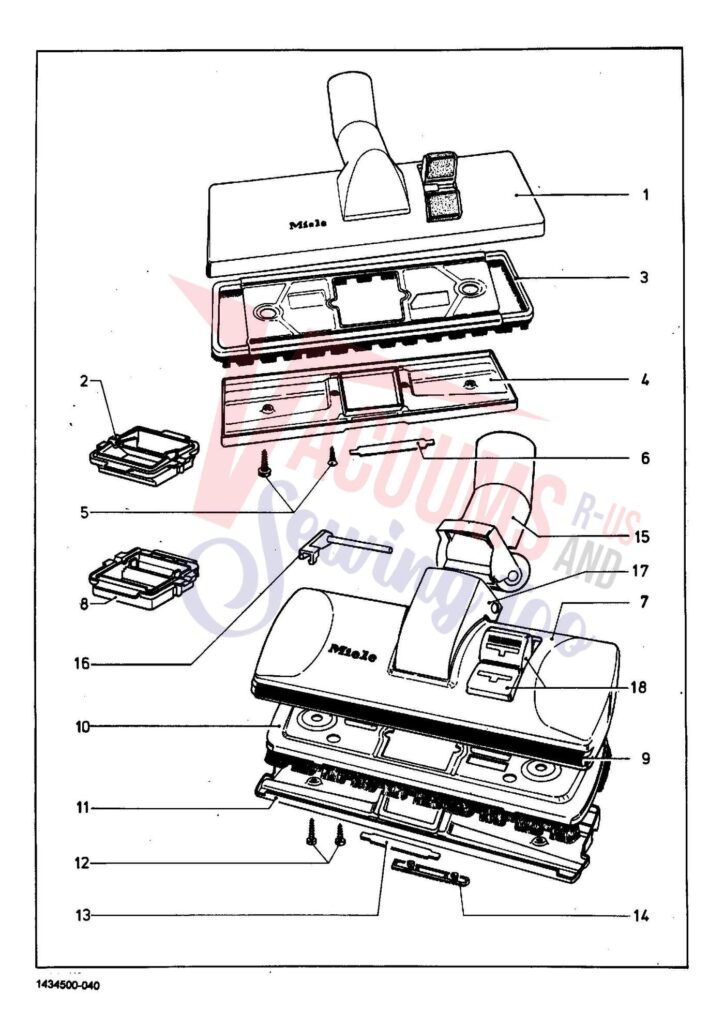 Miele S226 exploded schematic diagram (page 4)