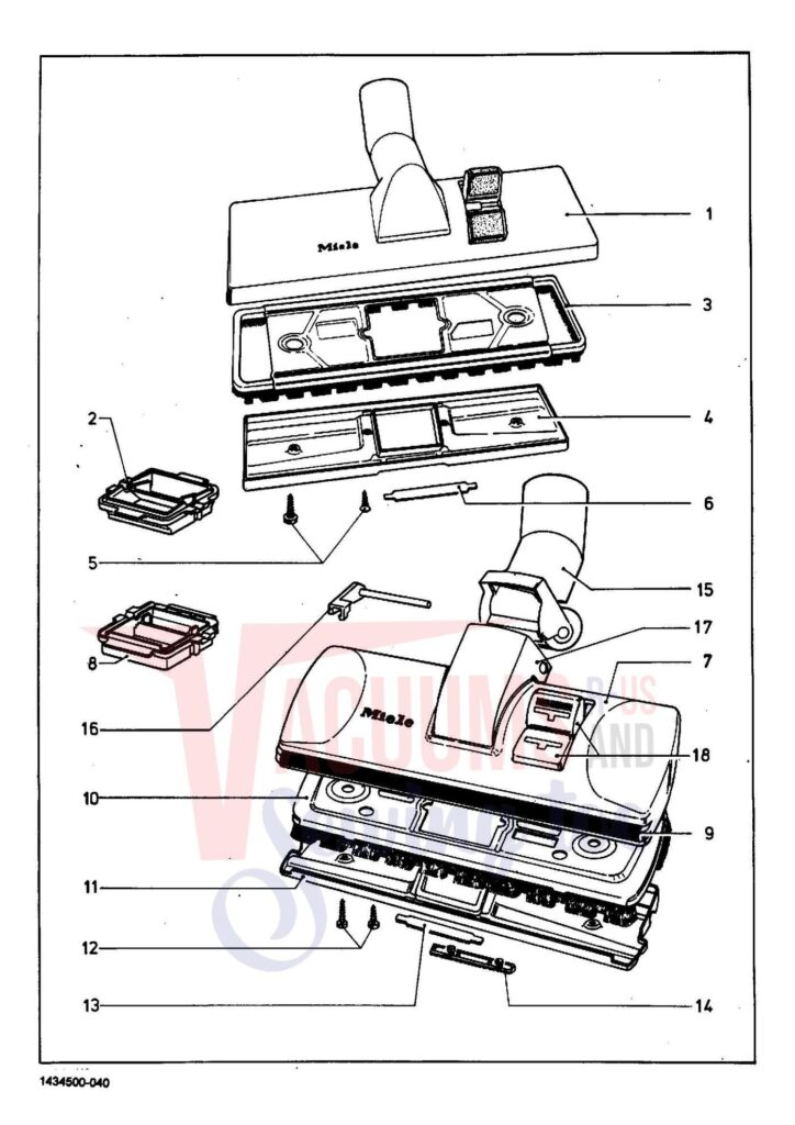 Miele S222 exploded schematic diagram (page 4)