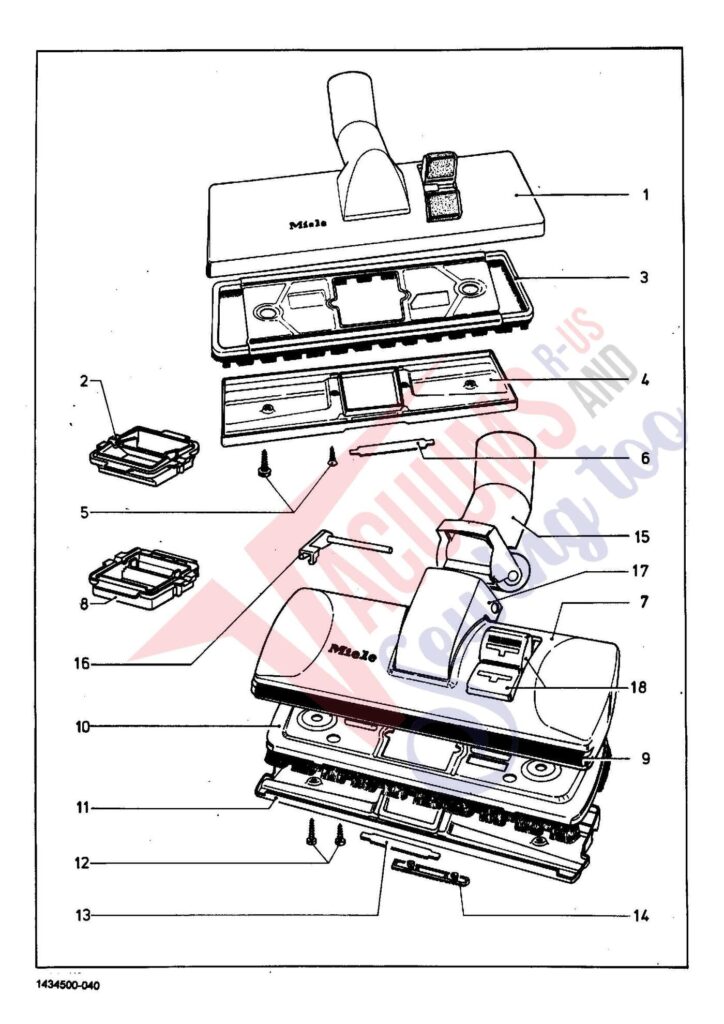 Miele S221 exploded schematic diagram (page 4)