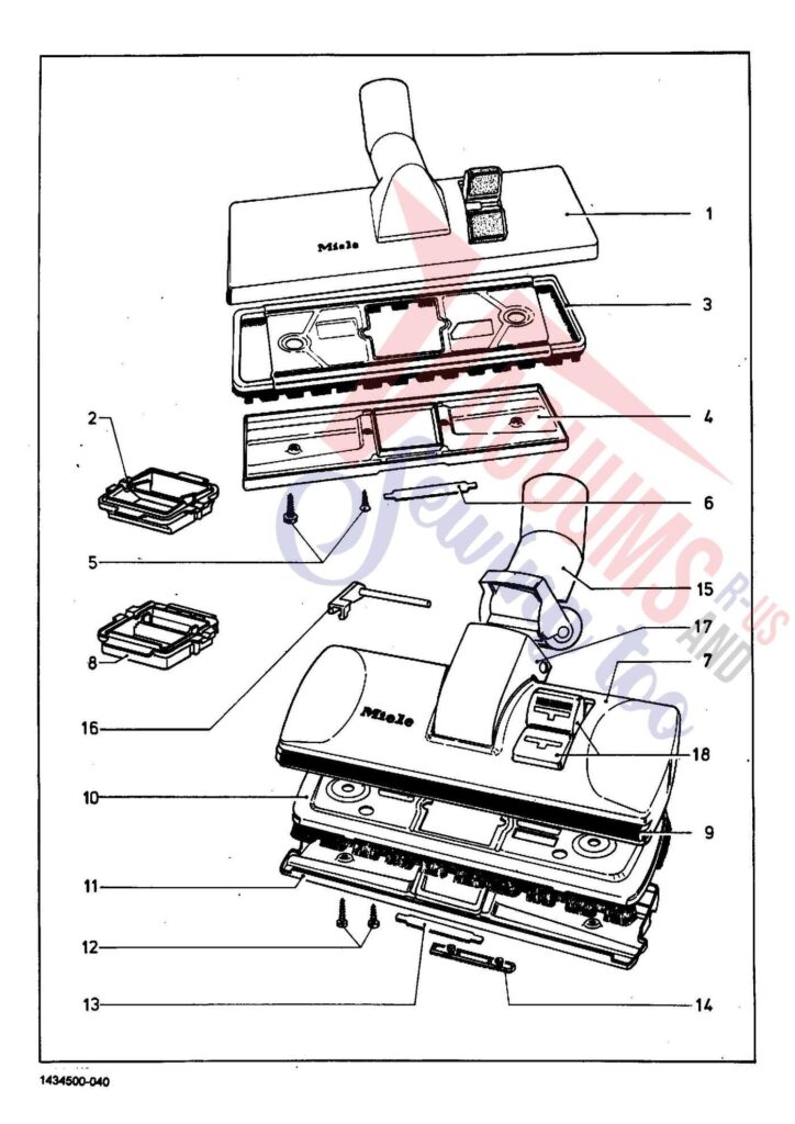 Miele S218 exploded schematic diagram (page 4)