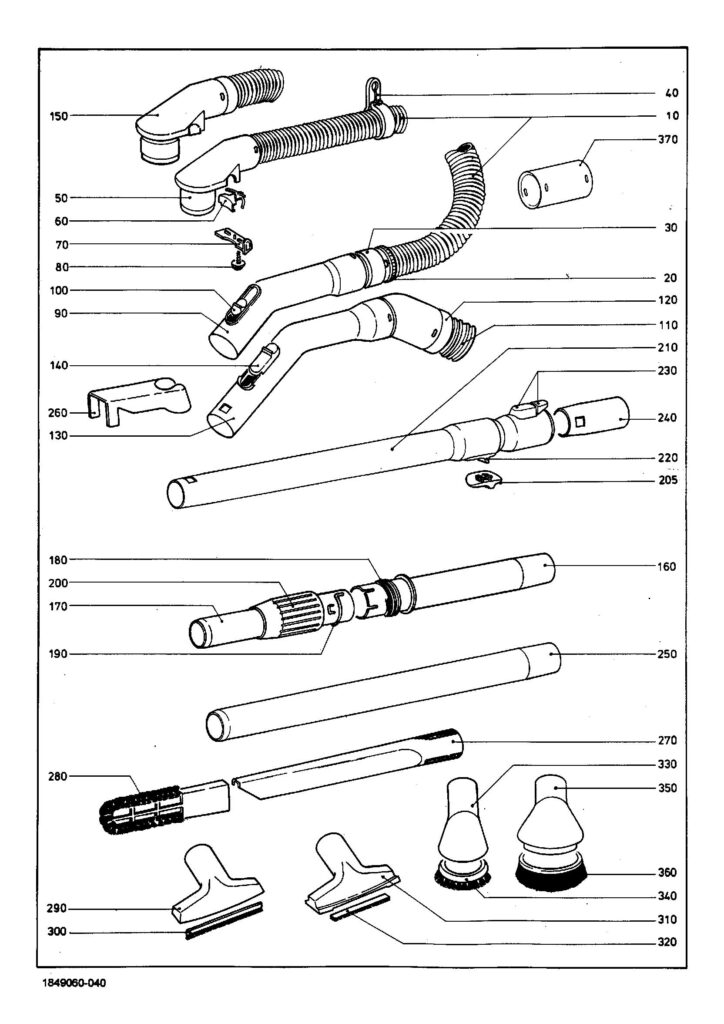 Miele S240I exploded schematic diagram (page 4)