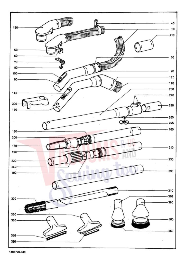 Miele S232I exploded schematic diagram (page 4)