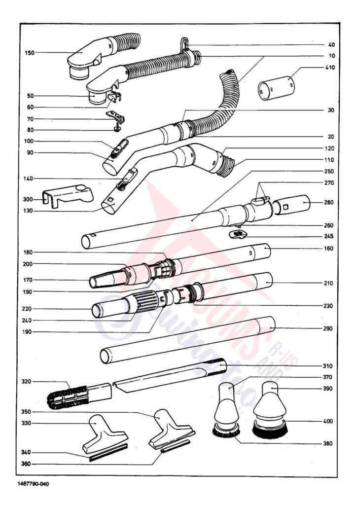 Miele S231I exploded schematic diagram (page 4)