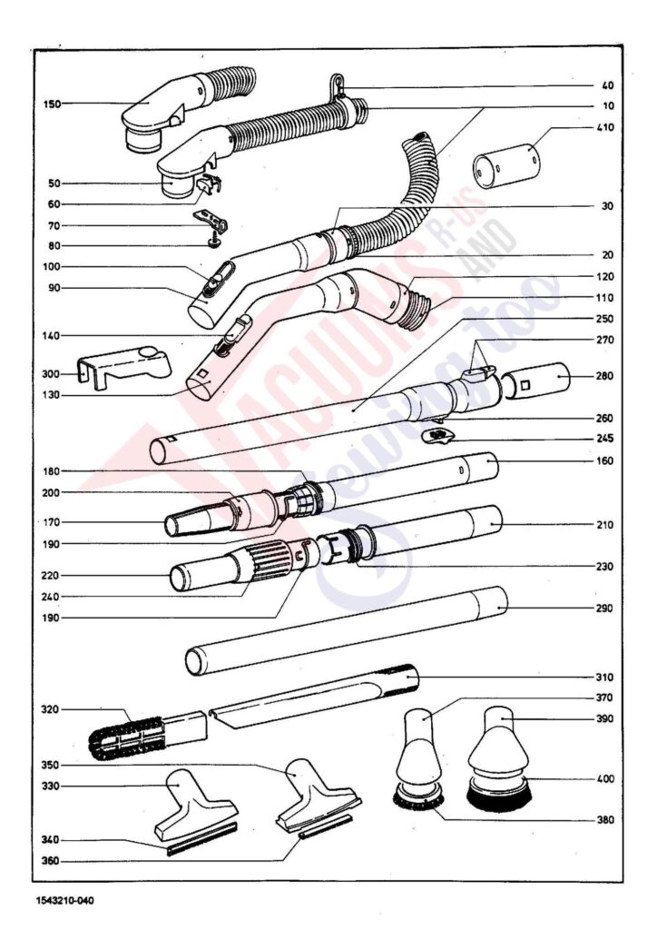 Miele S231 exploded schematic diagram (page 4)