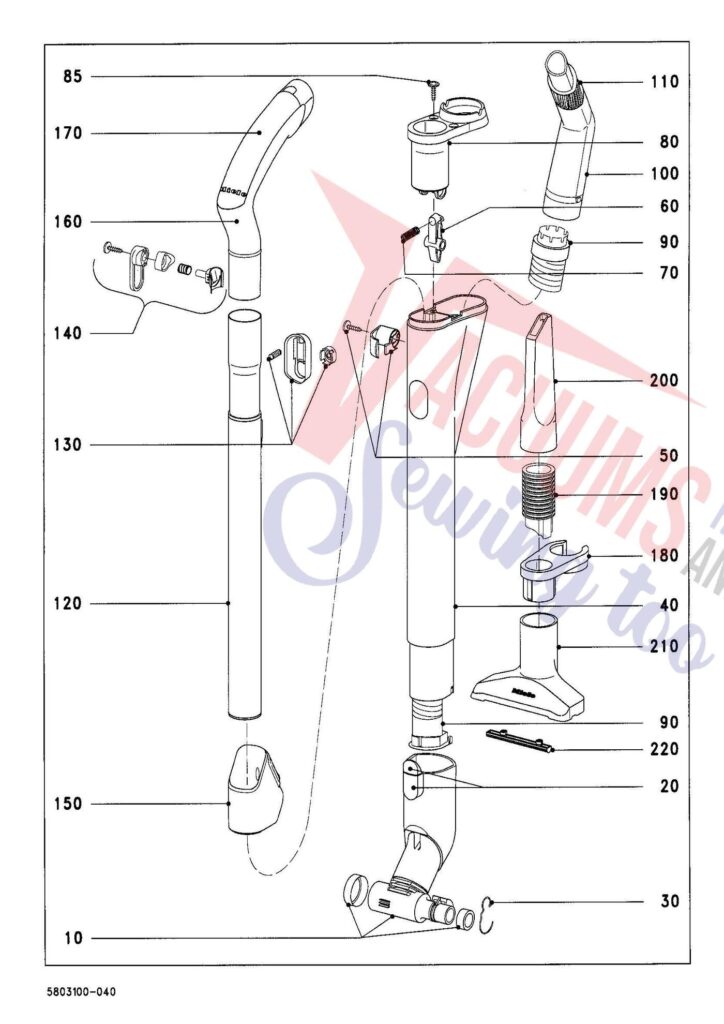Miele S926 exploded schematic diagram (page 4)