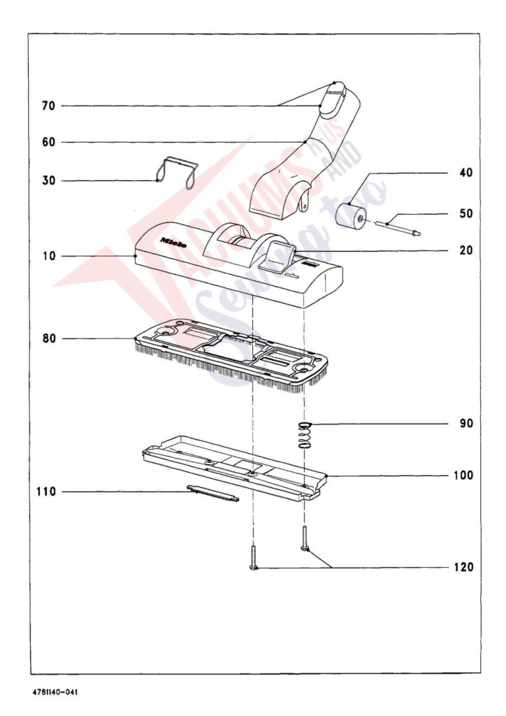 Miele S157 exploded schematic diagram (page 4)