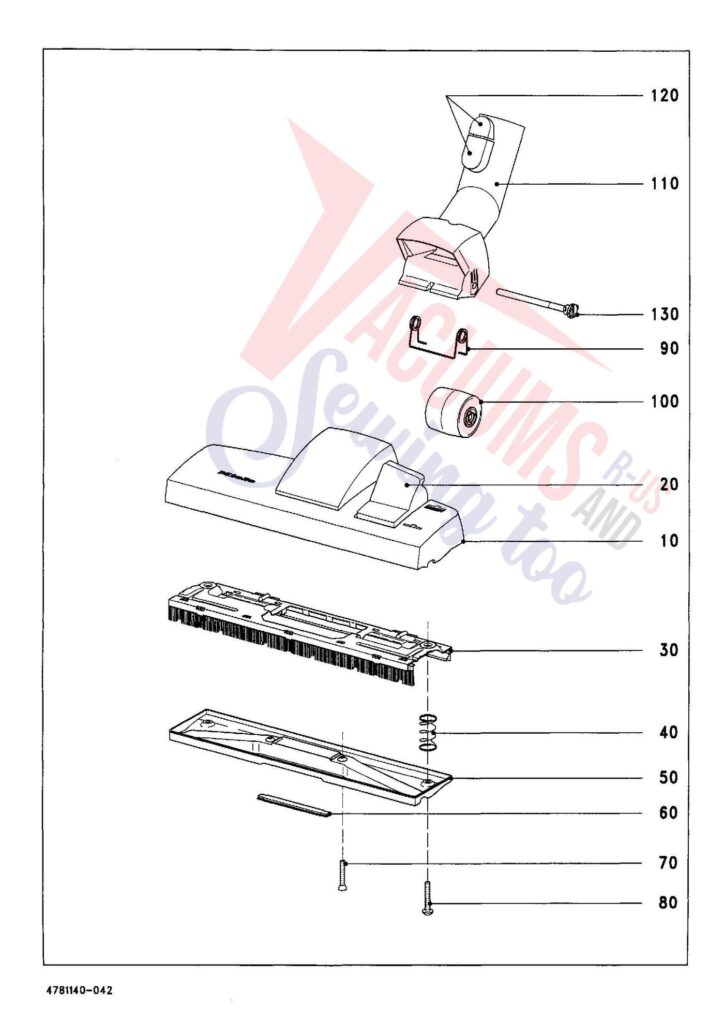 Miele S147 exploded schematic diagram (page 4)