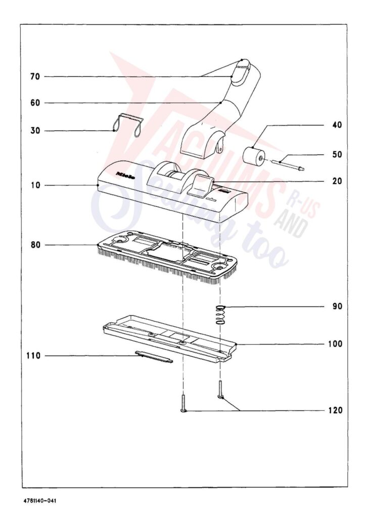 Miele S142 exploded schematic diagram (page 4)