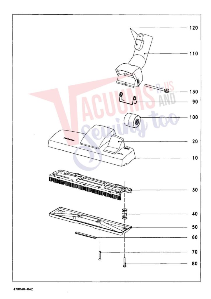 Miele S168 exploded schematic diagram (page 4)