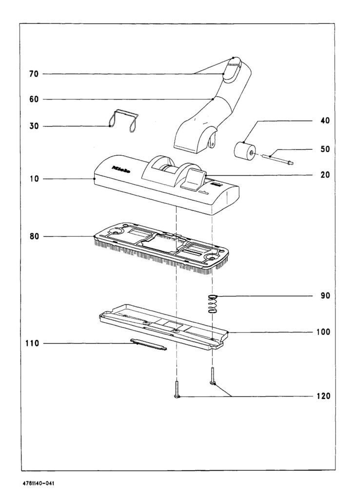 Miele S140 exploded schematic diagram (page 4)