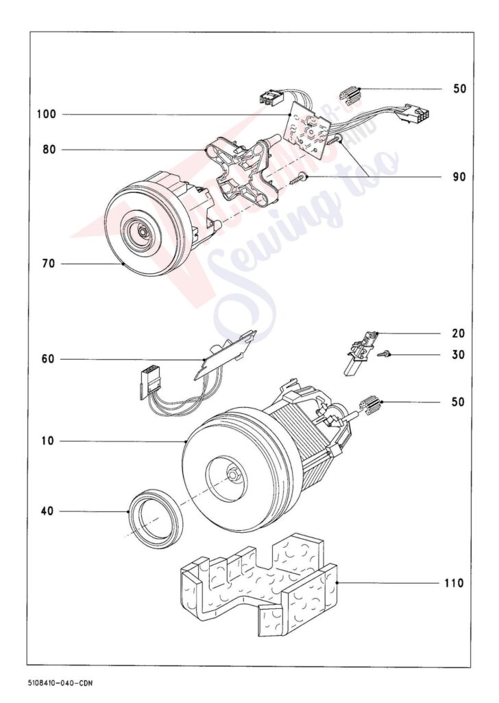 Miele S548 exploded schematic diagram (page 5)