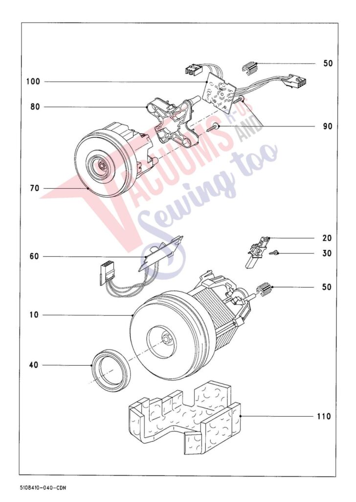 Miele S544 exploded schematic diagram (page 5)