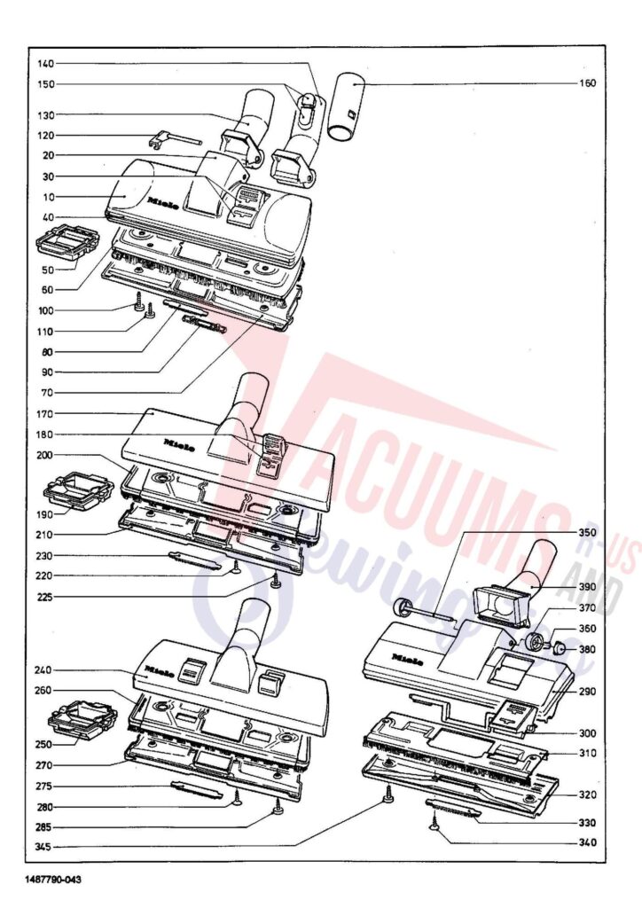 Miele S228I exploded schematic diagram (page 5)