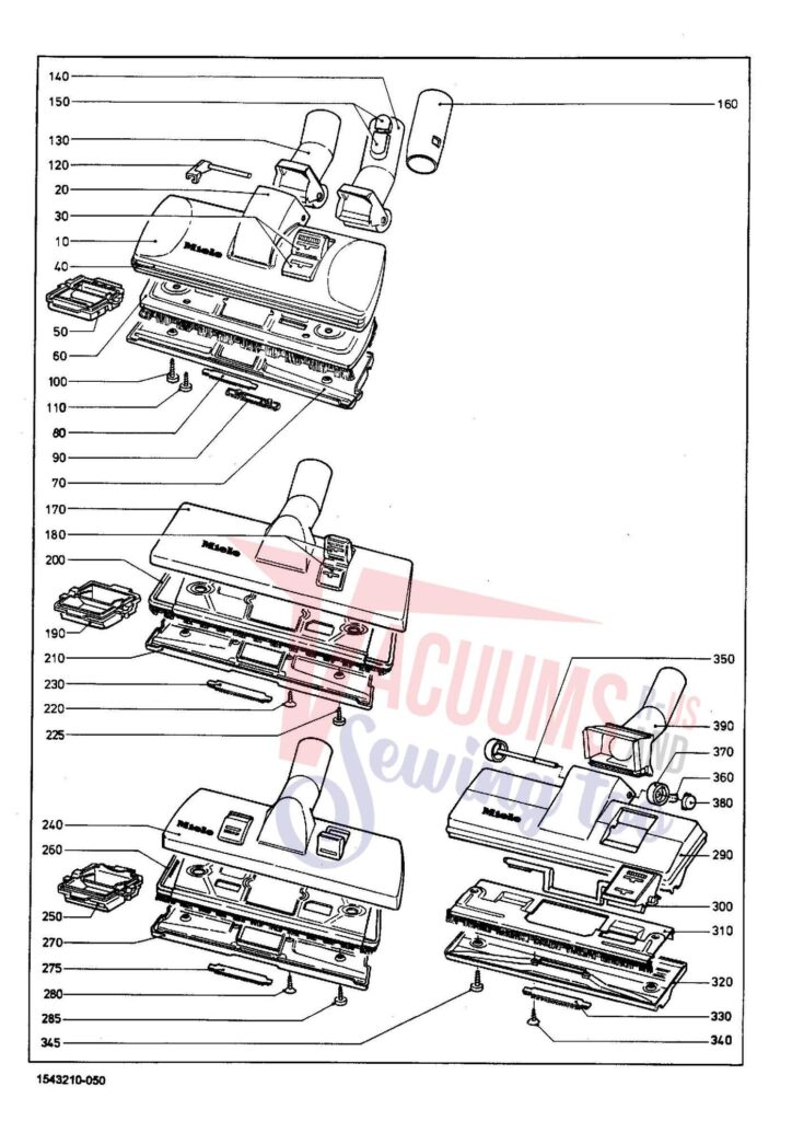 Miele S233 exploded schematic diagram (page 5)