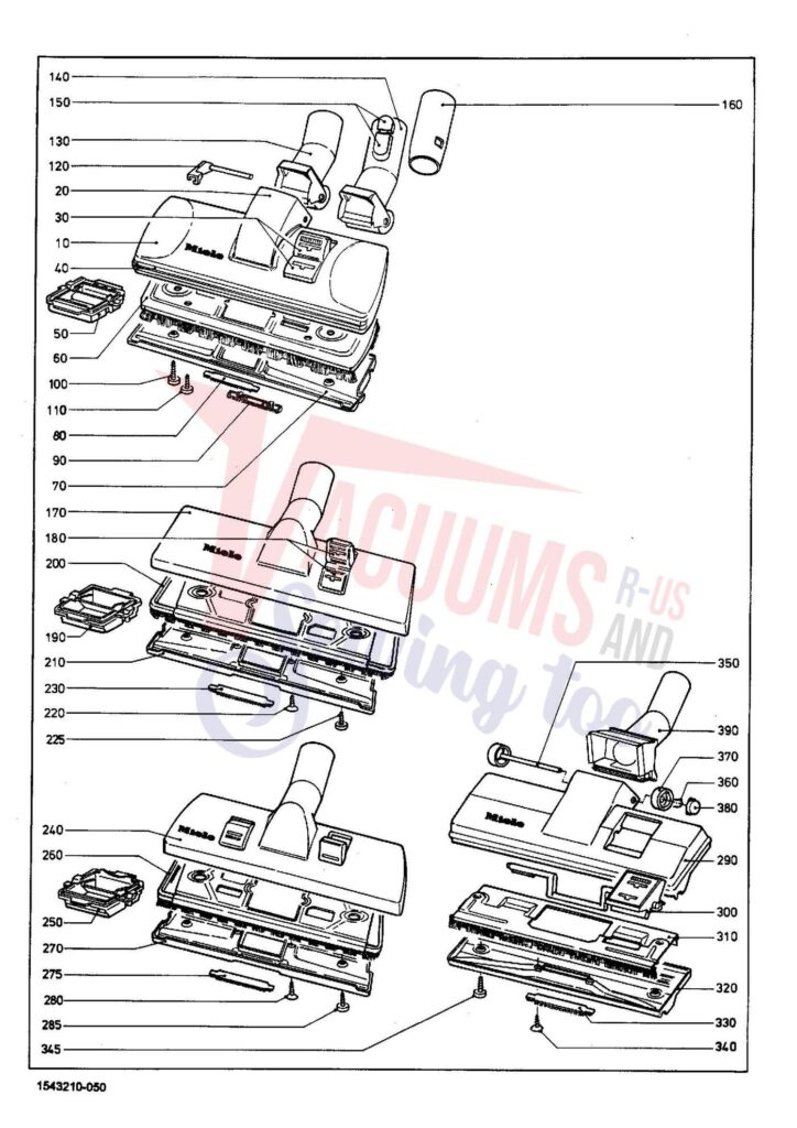 Miele S231 exploded schematic diagram (page 5)
