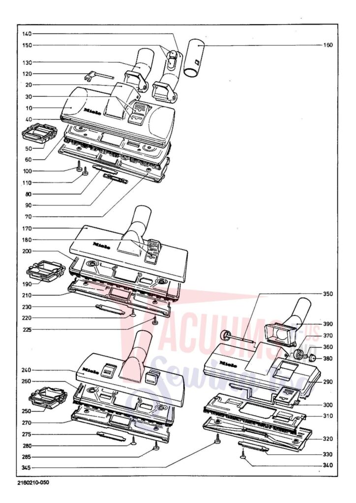 Miele S229 exploded schematic diagram (page 5)