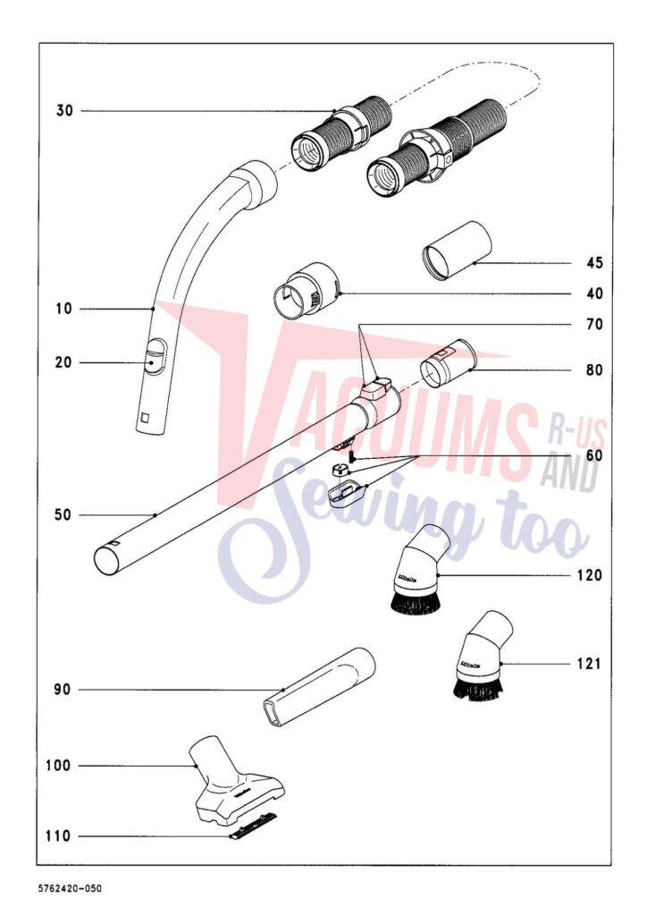 Miele S374 exploded schematic diagram (page 5)