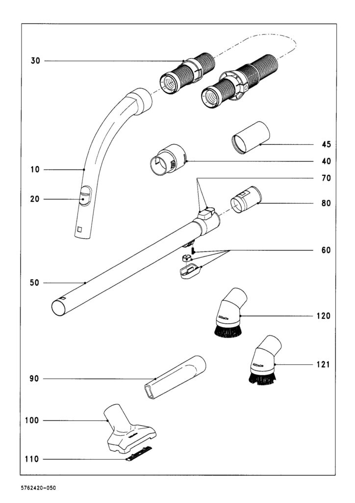 Miele S370 exploded schematic diagram (page 5)