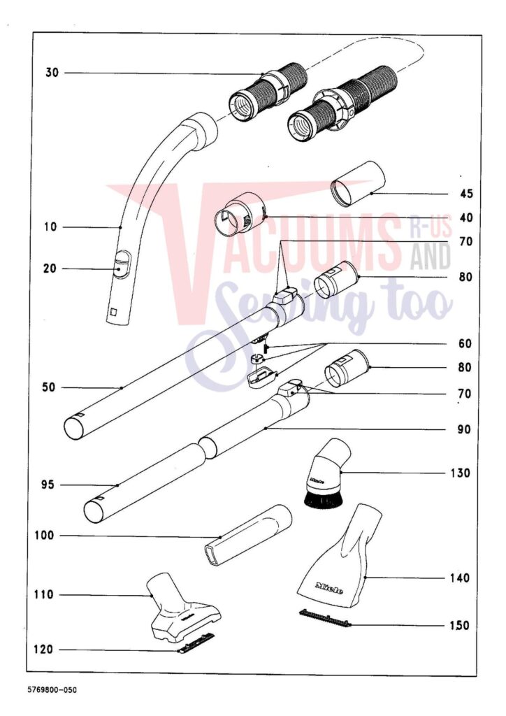 Miele S572 exploded schematic diagram (page 5)
