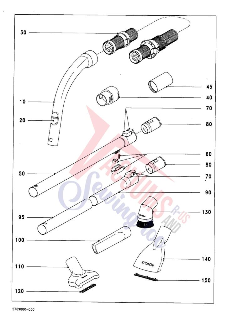 Miele S571 exploded schematic diagram (page 5)
