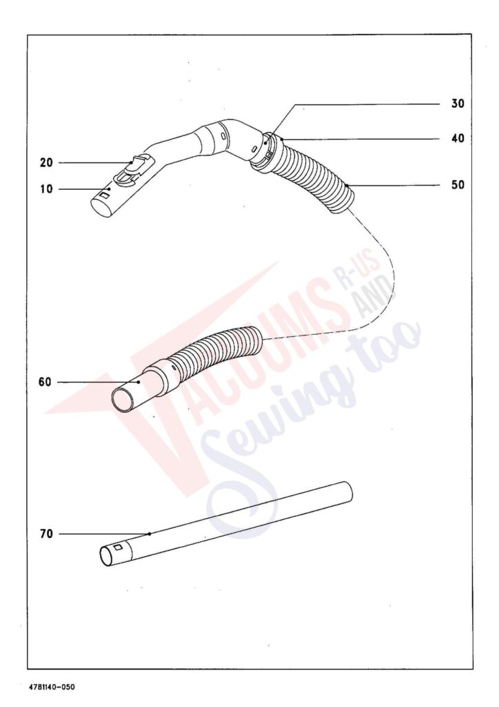 Miele S166 exploded schematic diagram (page 6)