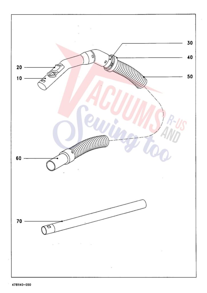 Miele S168 exploded schematic diagram (page 6)