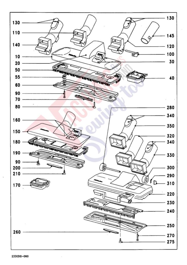 Miele S249I exploded schematic diagram (page 6)