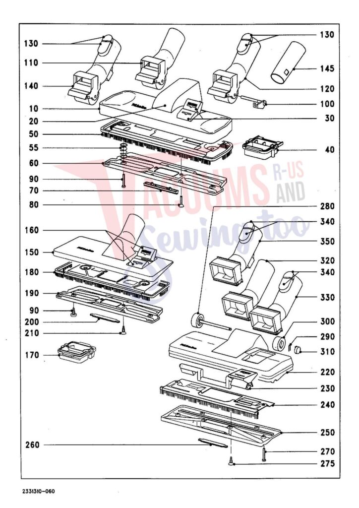 Miele S247I exploded schematic diagram (page 6)