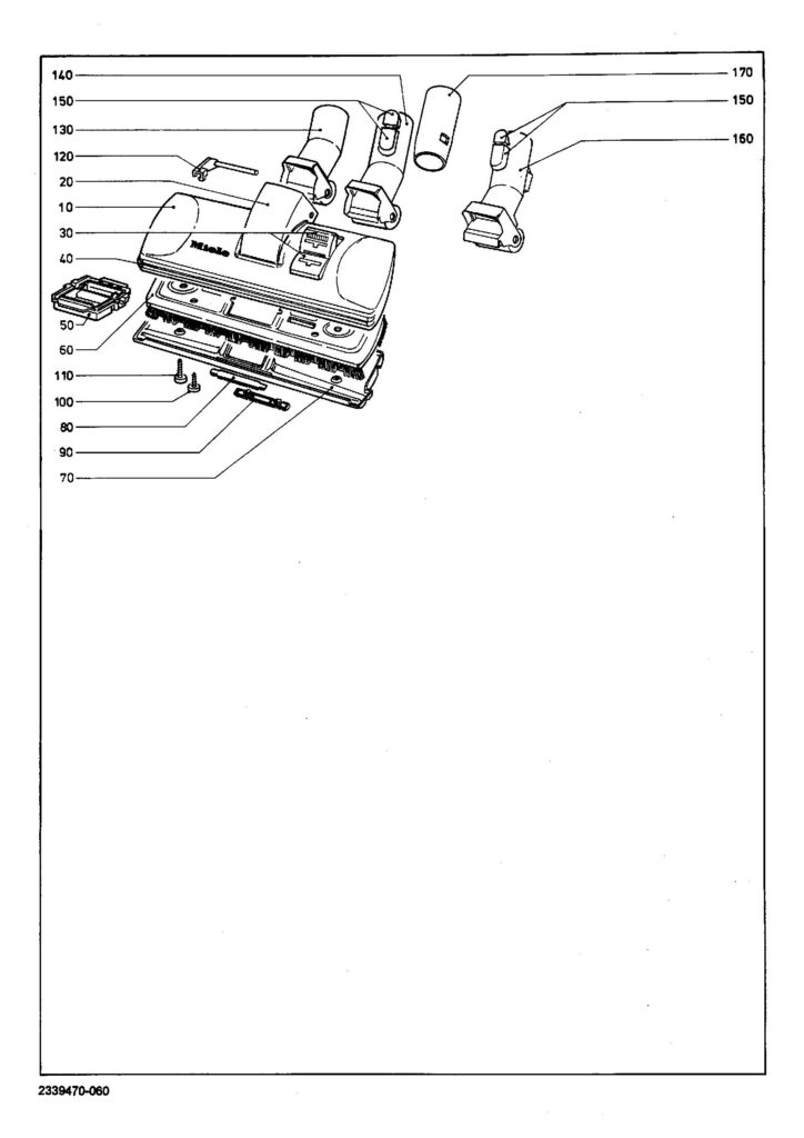 Miele S280I-SIL exploded schematic diagram (page 6)