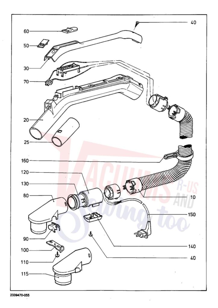 Miele S278I-SIL exploded schematic diagram (page 6)
