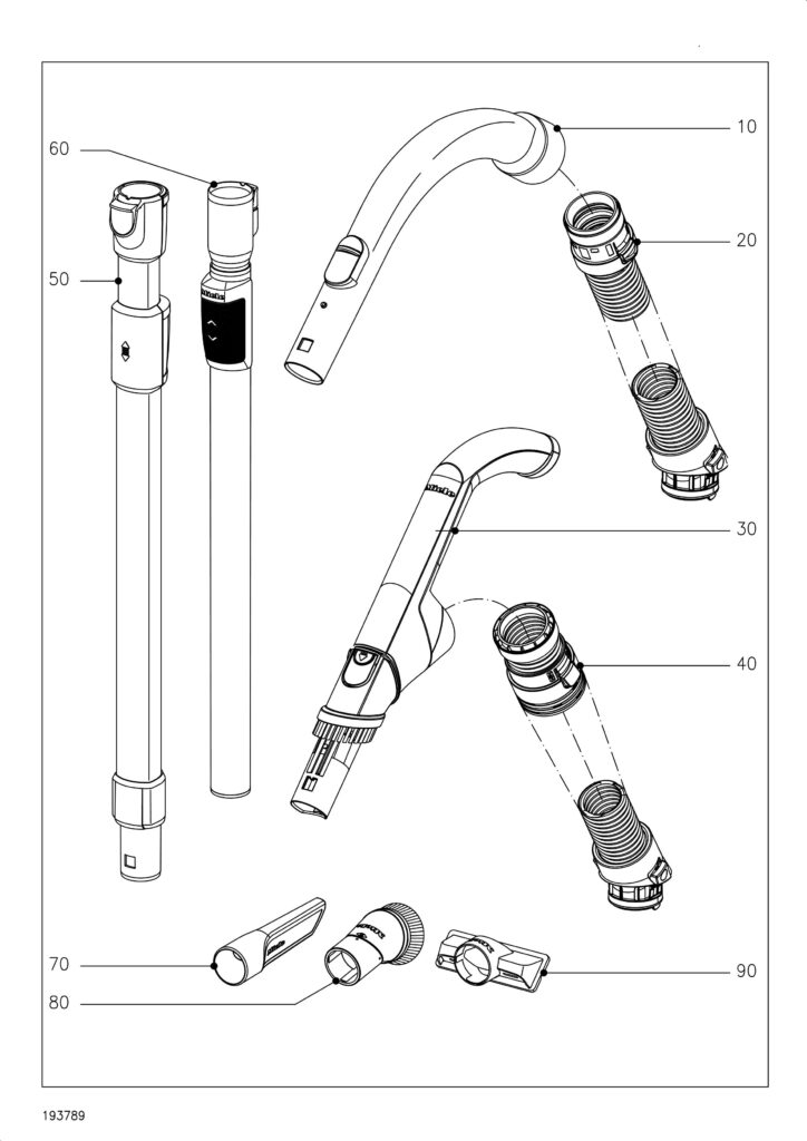 Miele SVWE0 exploded schematic diagram (page 6)